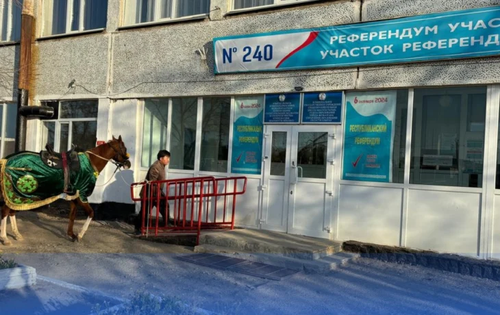 «На референдум пришёл голосовать на коне» «На референдум пришёл голосовать на коне»