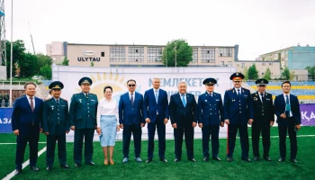 Ұлытау облысында ҚР Мемлекеттік рәміздері күніне орай Мемлекеттік Ту көтеру рәсімі өтті