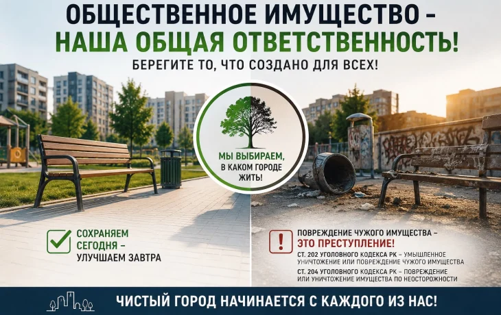 Қоғамдық мүлікке ұқыпты қарау – ортақ жауапкершілік Қоғамдық мүлікке ұқыпты қарау – ортақ жауапкершілік