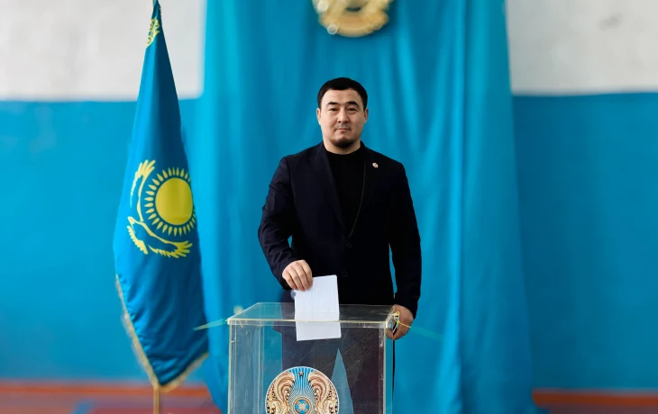 Қазақ күресінен екі дүркін әлем чемпионы Айдос Қайратұлы Ғалымов референдумда дауыс берді Қазақ күресінен екі дүркін әлем чемпионы Айдос Қайратұлы Ғалымов референдумда дауыс берді